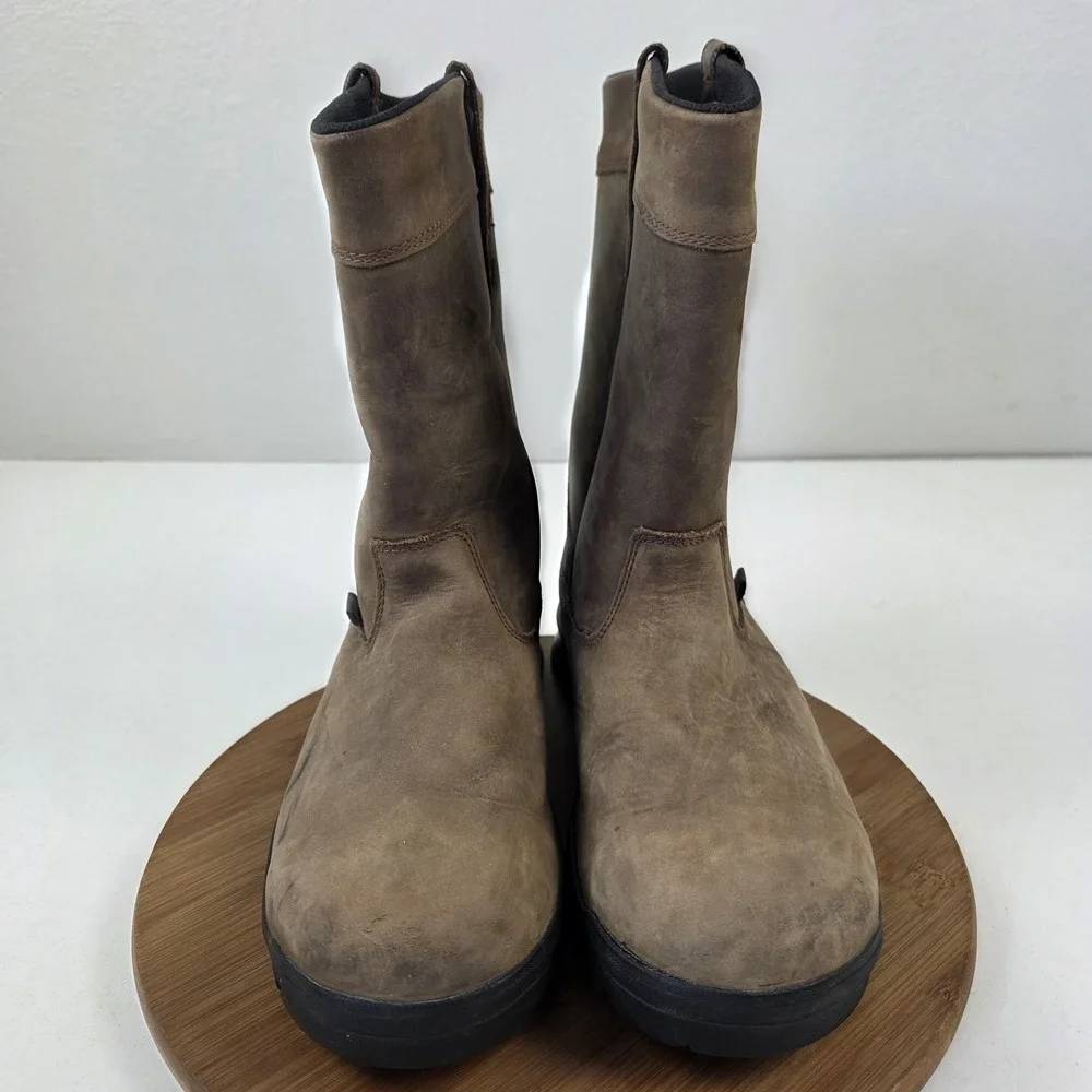 Danner Crafter Wellington Boots Mens Size 11 EE Brown Leather Pull On Work 12453 - Picture 3 of 15